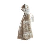 Chinko FLOŞ KADİFE KARIŞIMLI TÜL FULAR BEJ Tek Ebat