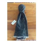 Chinko Yumuşacık Unisex Balıksırtı Şal SİYAH BEYAZ BALIKSIRTI DESENLİ 75 x 215