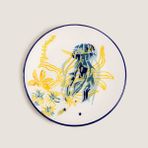 Chios Ahtapot Pasta Tabağı 19 cm Mavi/beyaz - Mavi - Beyaz