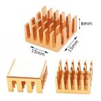 Chipset 15x15x6 mm CPU GPU VGA RAM LED IC Aliminyum Soğutucu
