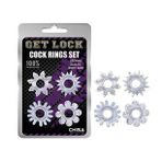 Chisa Novelties Get Lock Tırtıklı Penis Halka Seti
