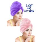 CHIZGY 2 Adet Kalın Mikrofiber 2 Düğmeli Saç Havlusu Saç Bonesi Banyo Deniz Ve Havuz Sonrası Plaj