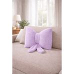 Chizgy Welsoft Fiyonk Papyon Yastık 40X40 Dekoratif Kırlent Peluş Yumuşak Yastık | Salon Koltuk Yatak Için - 40 x 40 cm - Lila