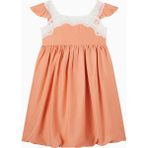 Chloe Chloé Kids Dantel Işlemeli Ipek Fırfırlı Kız Çocuk Elbise - Turuncu
