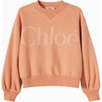 Chloe Chloé Kids Logolu Pamuk Jarse Sweatshirt Kız Çocuk - Turuncu