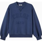 Chloe Chloé Kids Logolu Pamuk Polar Kız Çocuk Sweatshirt - Mavi