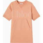 Chloe Chloé Kids Logolu Pamuklu Sweatshirt Elbise Kız Çocuk - Turuncu