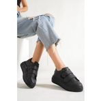 Chloe Tomıross CHLO-6901 Yüksek Tabanlı Cırtlı Sneaker Kadın Spor Ayakkabı