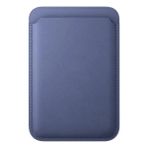 Chna Apple iPhone 12 / 13 / 14 / 15 / 16 Serisi ile Uyumlu Deri Cüzdan Magsafe Kartlık Levender - Koyu Lila