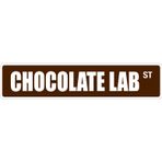 Chocolate Lab "Drive Way" yazılı metal sac levha, sokak, yenilik, erkek mağarası, duvar halısı, bar, avlu, bahçe, dekorasyon, levha, 10,2 x 40,6 cm