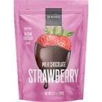 Chocovia Belçika Çikolatalı Sütlü Çikolata Kaplı Çilek 100 (Gr)-Atıştırmalık Çikolata - 100 gr