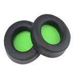 Chofit Razer Kraken 7.1 V2/Kraken V2/Kraken Pro V2 Kulaklık, Minder Siyah Oval Kapak Kulak Pedleri Kap Kılıf Aksesuarları Hafıza Köpüğü Kulaklık Kulaklıkları (Siyah-yeşil)