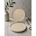 Choice 2'li Mirage Ripple Düz Tabak 21 cm Ervis-Sunum-Kahvaltı-Peynir-Şarküteri Çok Amaçlı Gourmet Tabak - Çok Renkli