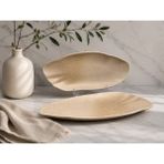 Choice 2'li Sahara Tone Dikdörtgen Tabak 31 cm Yemek/kahvaltı/et/balık/salata/meze Çok Amaçlı Oval Tabak - Çok Renkli
