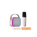 Choice Bluetooth K12 Karaoke Makinesi Taşınabilir 5.3 Pa Hoparlör Sistemi 1-2 Kablosuz Mikrofonlu Ev F...