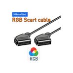 Choice Scart Cable RGB True 21-PIN composite RGB Scart to Scart cable for TV,Recorder, DVD player, VCR, ... 1.2 METRE ERKEK-ERKEK