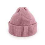 CHOK.LIDS Fisherman Beanie kısa örgü klasik manşet kafatası şapkalar dış mekan kış şık gezginler Sailor bereler erkekler ve kadınlar için, pembe (Staubige Rose), Tek Beden