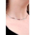 Choker Rose Gümüş Damla Tasarım Kolye 6468