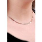 Choker Rose Gümüş Üçgen Tasarım Kolye 6467