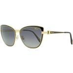 Chopard Cateye SCHC16S 301P Gold Black Polarized 57MM Swaroski Stone Güneş Gözlüğü - Siyah - Altın