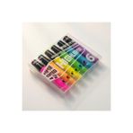 CHOSCH Fosforlu Kalem Seti, Neon Renkli, 6'lı Set, Çin Menşeli