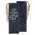 Christian Art Gifts Erkekler ve Kadınlar için Premium Vegan Suni Deri Kitap Ayracı Kitap Ayrımı: Kartallar Gibi Kanatlarda - Yeşaya 40:31 İlham Verici İncil Ayeti, Isıdan Ayrılmış, Püsküllü Okuma