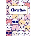 Christian: Quaderno nome personalizzato | Regalo amanti dei gatti: Diario Taccuino Idee Regalo Christian | Dimensioni 15,24 x 22,86 cm | 110 Pagine