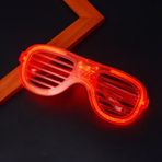 Christmas Green Ledlight Party Glasses Kırmızı Led Işıklı Gözlük Yılbaşı Parti Gözlüğü Panjur Gözlük