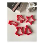 Christmas Kurabiye Kalıbı 5'li / (Yıldız - Gingerbreadman - Yılbaşı Ağacı - Noel Çanı -Kayan Yıldız), THEPLASTI0223