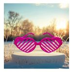 Christmas Party Glasses Kalpli Pembe Parti Gözlüğü Pembe Panjur Gözlük Pembe Yılbaşı Parti Gözlüğü