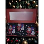 Christmas Socks Noel Baba Desenli Unisex Yetişkin Yeniyıl Çorabı 3'lü Hediye Seti - Standart - 0TB-Siyah