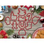 Christmas Temalı Kurabiye Kalıbı ve Şeker Hamuru Kalıbı Seti 10 Adet - 7 cm