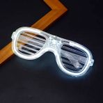 Christmas White Led Light Party Glasses Beyaz Led Işıklı Gözlük Yılbaşı Parti Gözlüğü Panjur Gözlük