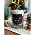 Christmas Wish Yılbaşı Süslemeli Fresh Kokulu Vegan Içerikli Soya Wax Mum 300GR - Kırmızı - 1 Adet