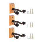 Chroma Gitar Bağlama Ukulele Duvar Askısı 3 Adet Standı Ahşap Yüzey + Dübel ve Vida dahil