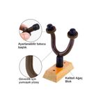 Chroma Gitar Bağlama Ukulele Duvar Askısı Standı Ahşap Yüzey + Dübel ve Vida dahil