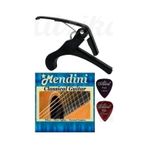 Chroma Kaliteli METAL Gitar Bağlama Saz Kaposu - Kelepçe + Klasik Gitar Tel Seti