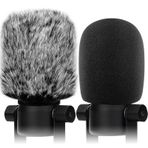 ChromLives Pop Filter Popschutz Rode Podmic Procaster, ön cam köpük + Muff rüzgar koruması NT1, NT1-A, NT2-A, NT-USB, K2, NT1000, NT2000 kürk ve köpük ile uyumlu, 2 adet