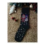 Chrstmas Socks Noel Baba Desenli Dokuma Yılbaşı Çorabı