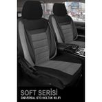 Chrysler Concorde Uyumlu Tam Set 5 Koltuk Tay Tüyü Oto Koltuk Kılıfı Füme - Füme - Siyah