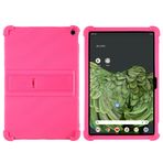 CHSTLS Google Pixel Tablet 2023 11 İnç için Kılıf, Hafif Yumuşak Silikon Çocuk Dostu Koruyucu Kaymaz Darbeye Kılıf Standlı Pixel Tablet 11 İnç için - Gül Kırmızısı