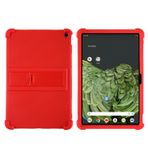 CHSTLS Google Pixel Tablet 2023 11 İnç için Kılıf, Hafif Yumuşak Silikon Çocuk Dostu Koruyucu Kaymaz Darbeye Kılıf Standlı Pixel Tablet 11 İnç için - Kırmızı