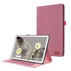 CHSTLS Kılıf için Google Pixel Tablet 11.0 İnç 2023, Kalem Tutuculu Darbeye Dayanıklı Yumuşak TPU Arka Kapak Koruyucu kılıf, Çok Açılı Standlı - Rose Pink