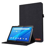 CHSTLS Kılıf için Lenovo Tab P10 10.1 (2019) / TB-X705F TB-X705L, Kalem Tutuculu Darbeye Dayanıklı Yumuşak TPU Arka Kapak Koruyucu kılıf, Çok Açılı Standlı ve Otomatik Uyku/Uyandırma - Siyah