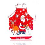 CHUANGOU Noel önlüğü, Noel aşçı önlüğü, eğlenceli Noel önlüğü, erkekler ve kadınlar için mangal önlüğü (Noel Baba), Kırmızı, Weihnachtsmann