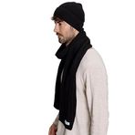 Chuba 22W850 Siyah Selanik Örgü Triko Atkı Bere Takımı