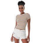 Chuba 23S1011 Taba Beyaz Kadın T-shirt