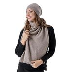 Chuba 23W505 Açık Kahve Melanj Yumuşak Tuşe Atkı Bere Takımı