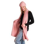 Chuba 23W505 Pembe Melanj Yumuşak Tuşe Kadın Atkı Bere Takımı