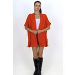Chuba 24W149 Oranj Kadın Panço
